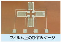 フィルム上のひずみゲージ